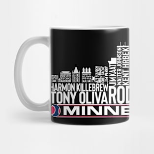 Minnesota Baseball Team All Time Legends Minneapolis City Skyline Mug